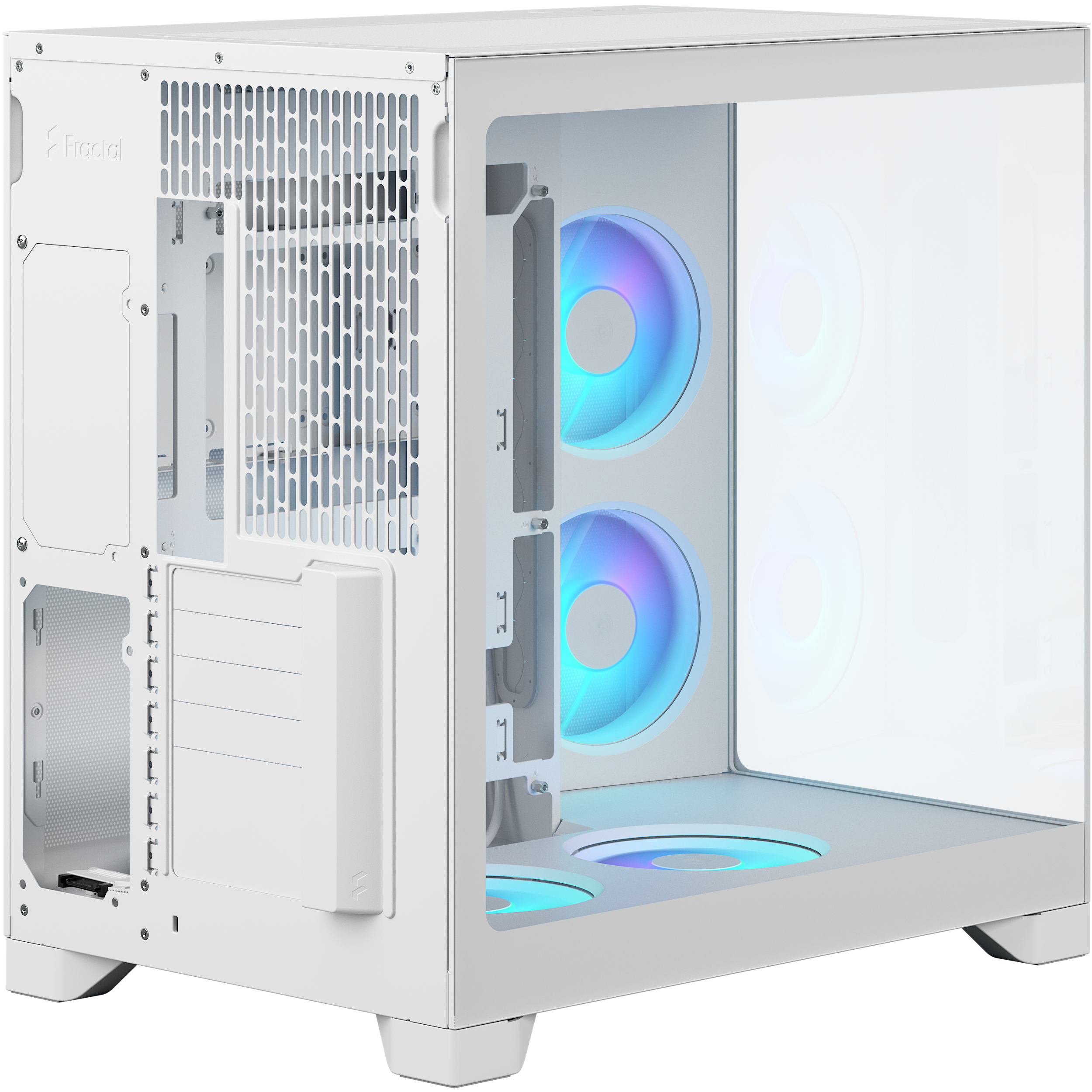 A large main feature product image of Fractal Design Pop 2 Vision RGB TG Mid Tower Case (White)