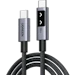 A product image of UGREEN Uno USB 2.0 Type-C to Type-C 100W PD Braided Cable with LED Display (1m)