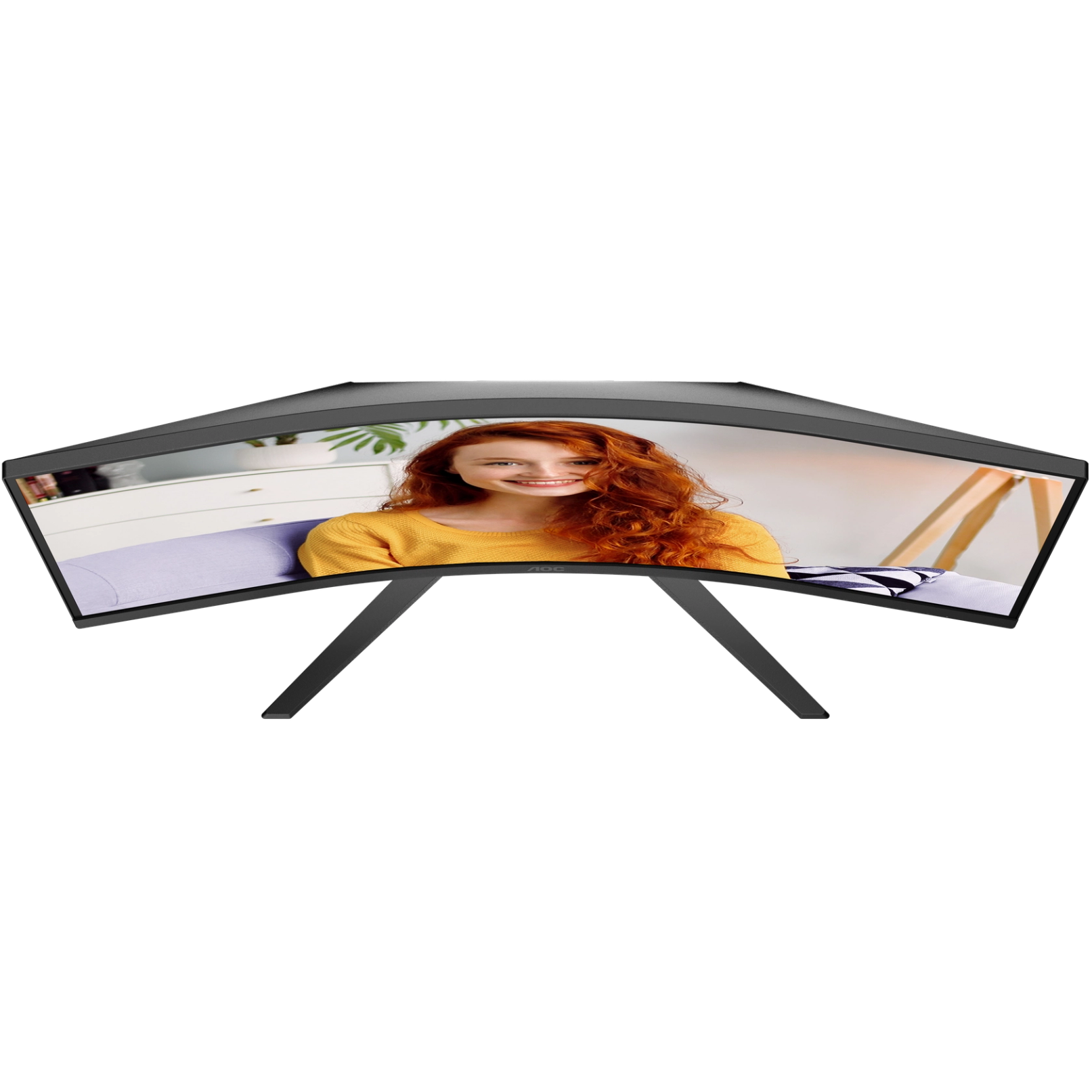 A large main feature product image of AOC CU34B3E - 34" Curved 3K  Ultrawide 120Hz VA Monitor