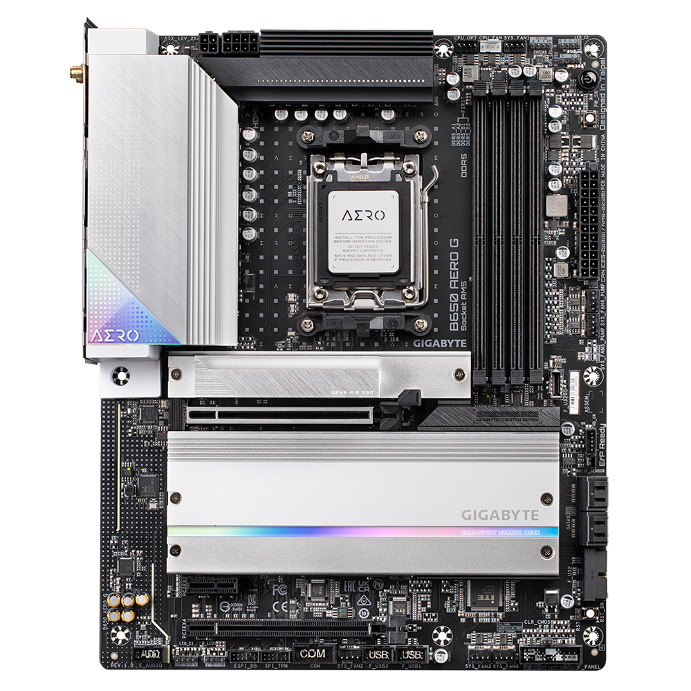 A large main feature product image of EX-DEMO Gigabyte B650 Aero G AM5 ATX Desktop Motherboard