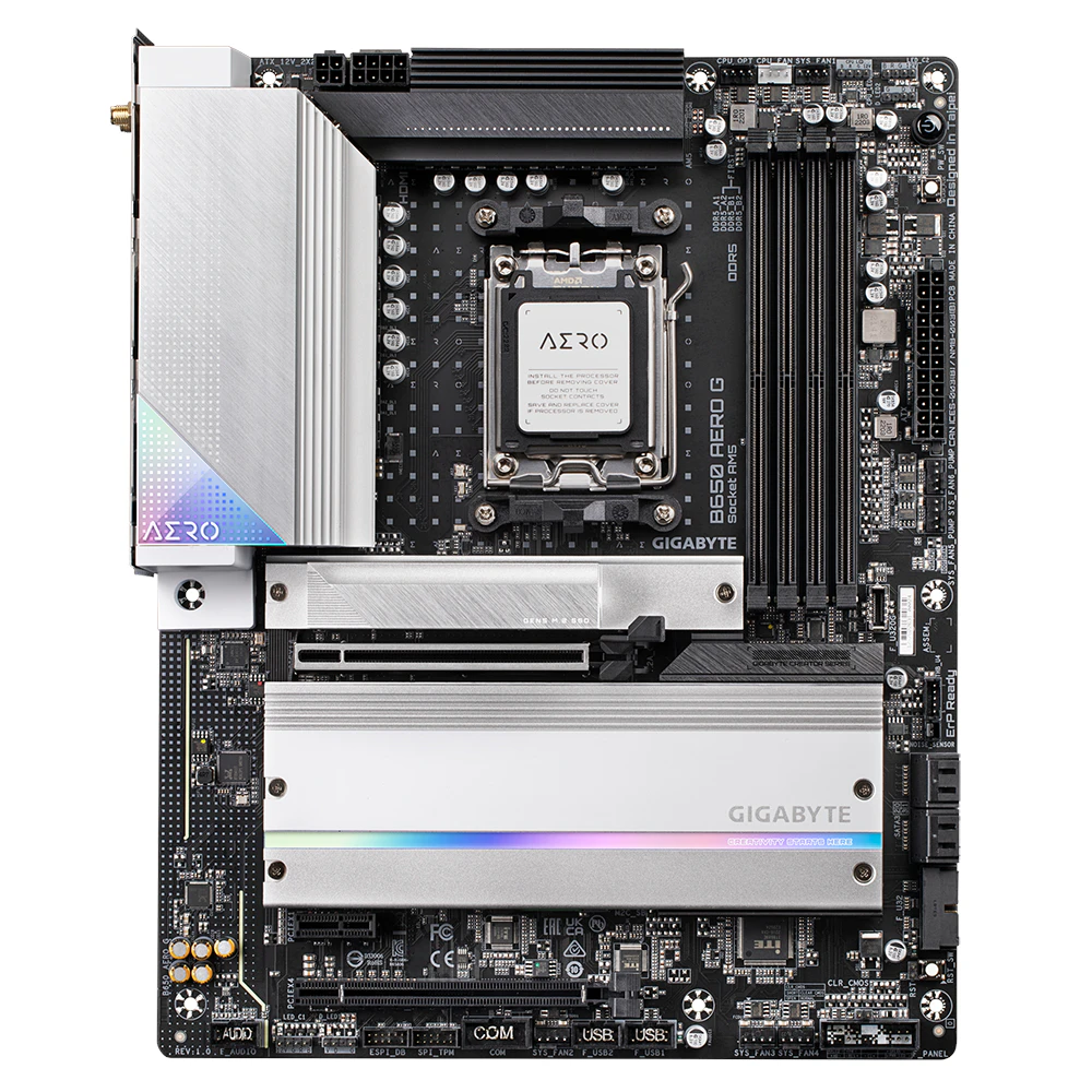 A large main feature product image of EX-DEMO Gigabyte B650 Aero G AM5 ATX Desktop Motherboard