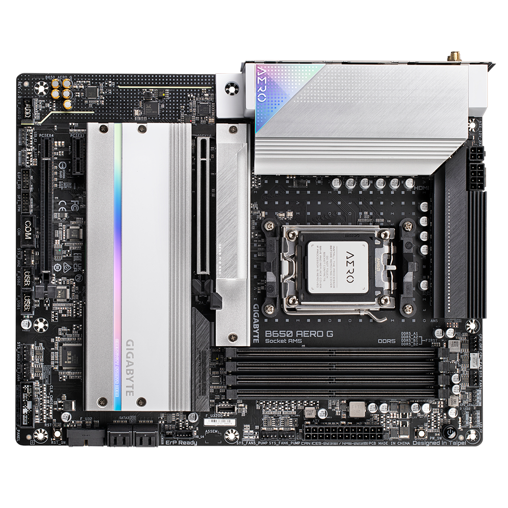 A large main feature product image of EX-DEMO Gigabyte B650 Aero G AM5 ATX Desktop Motherboard