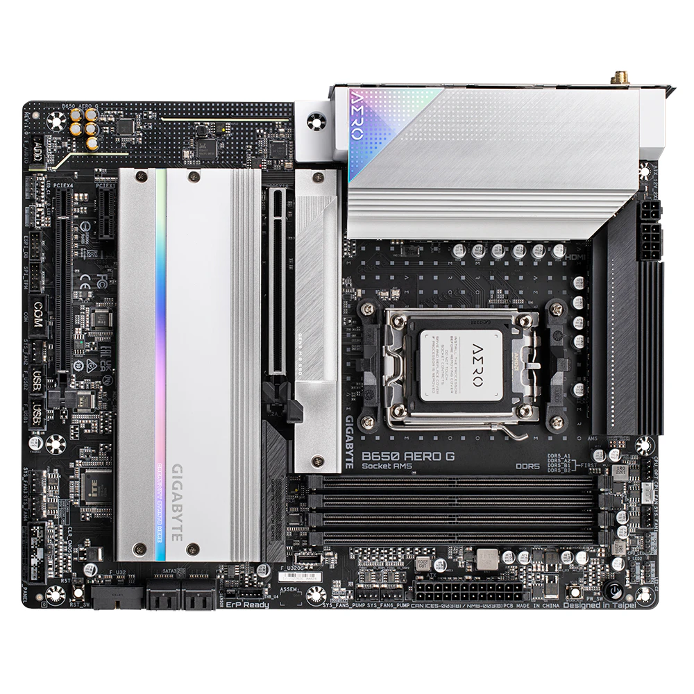 A large main feature product image of EX-DEMO Gigabyte B650 Aero G AM5 ATX Desktop Motherboard