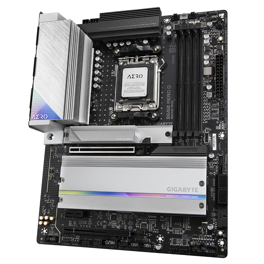 A large main feature product image of EX-DEMO Gigabyte B650 Aero G AM5 ATX Desktop Motherboard