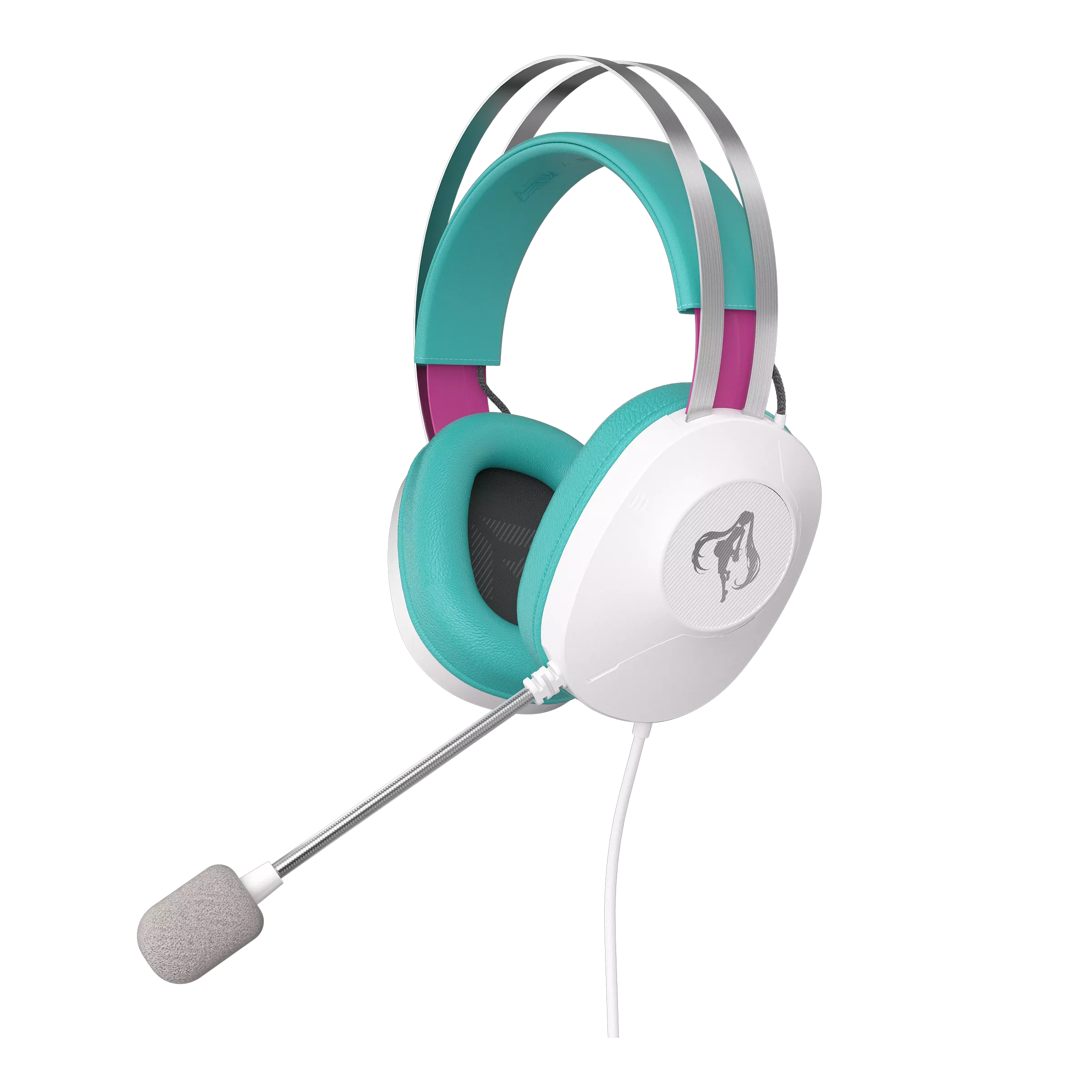A large main feature product image of EX-DEMO ASUS TUF Gaming H1 GEN II Wired Gaming Headset - Hatsune Miku Edition