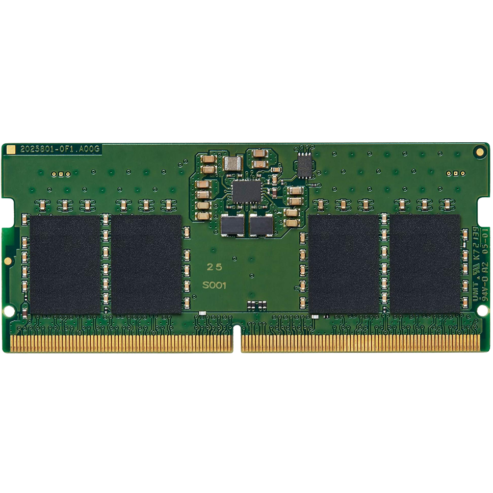 A large main feature product image of Kingston System Specific RAM SO-DIMM DDR5 5600MT/s 8GB