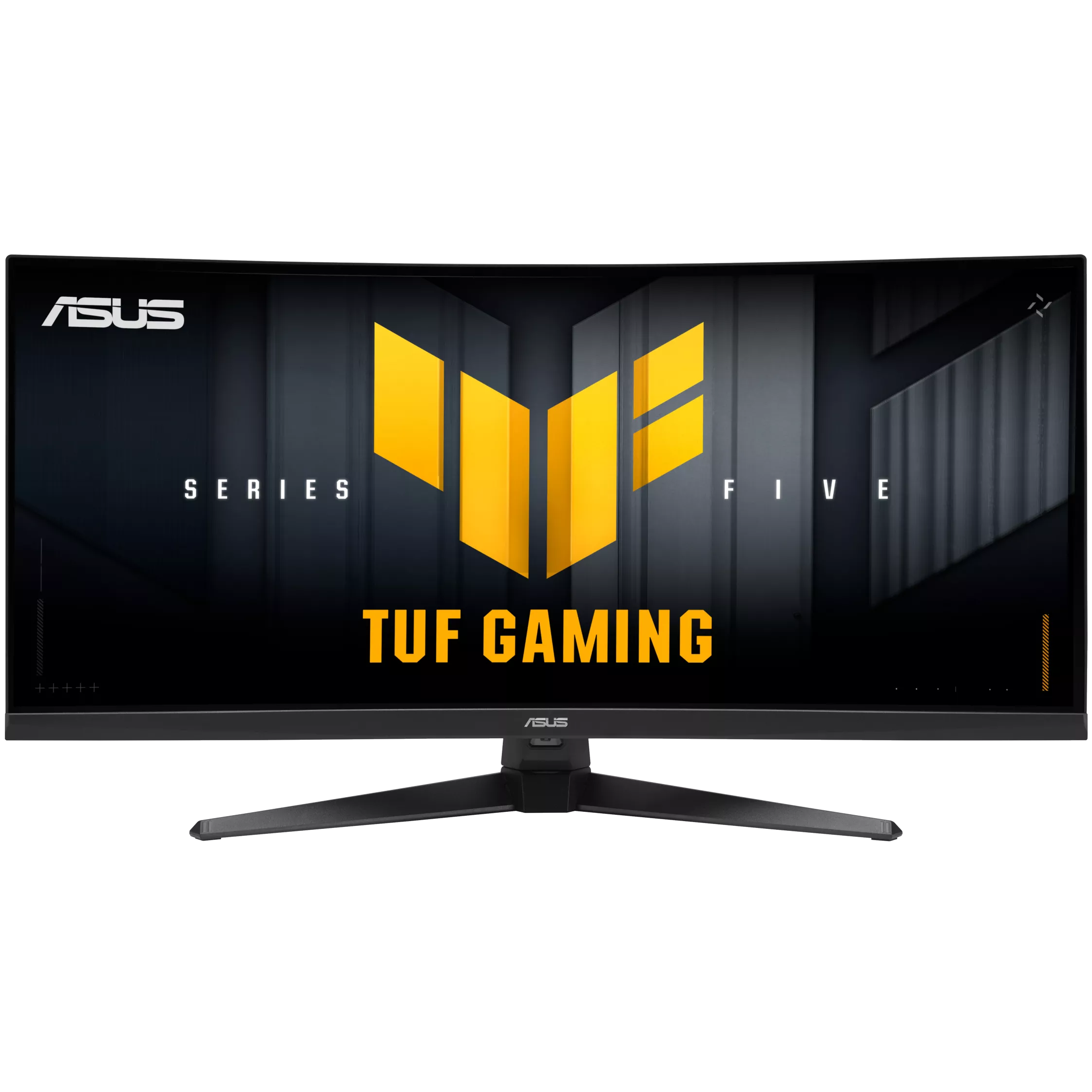 A large main feature product image of ASUS TUF Gaming VG34WQ5A - 34"  Curved 1440p 200Hz VA GAming Monitor