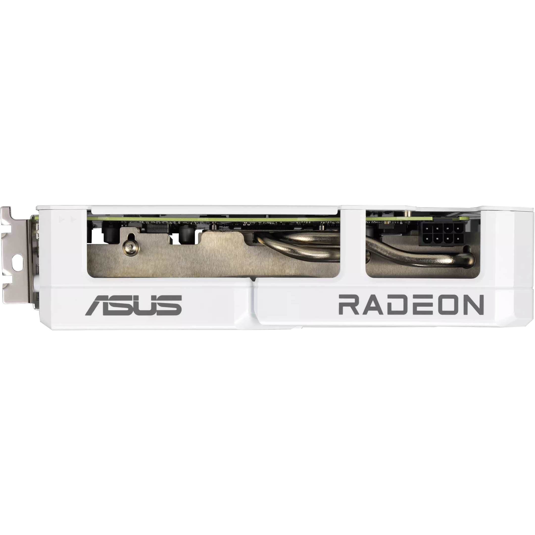 A large main feature product image of ASUS Radeon RX 9060 XT Dual 16GB GDDR6 - White