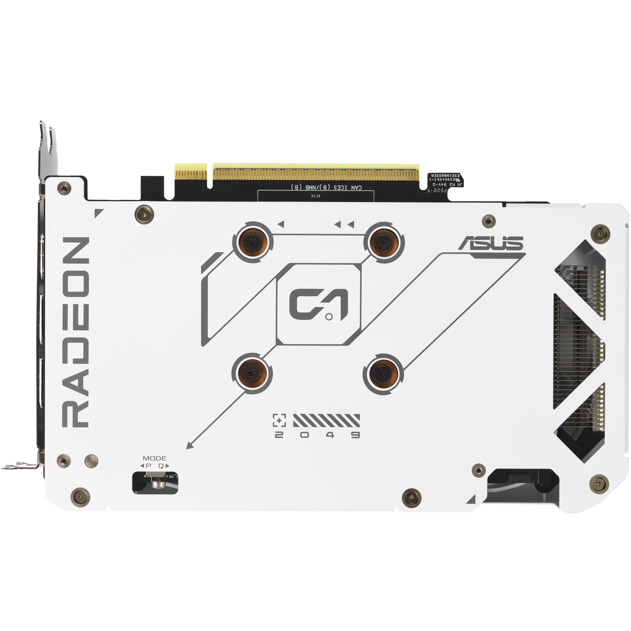 A large main feature product image of ASUS Radeon RX 9060 XT Dual 16GB GDDR6 - White