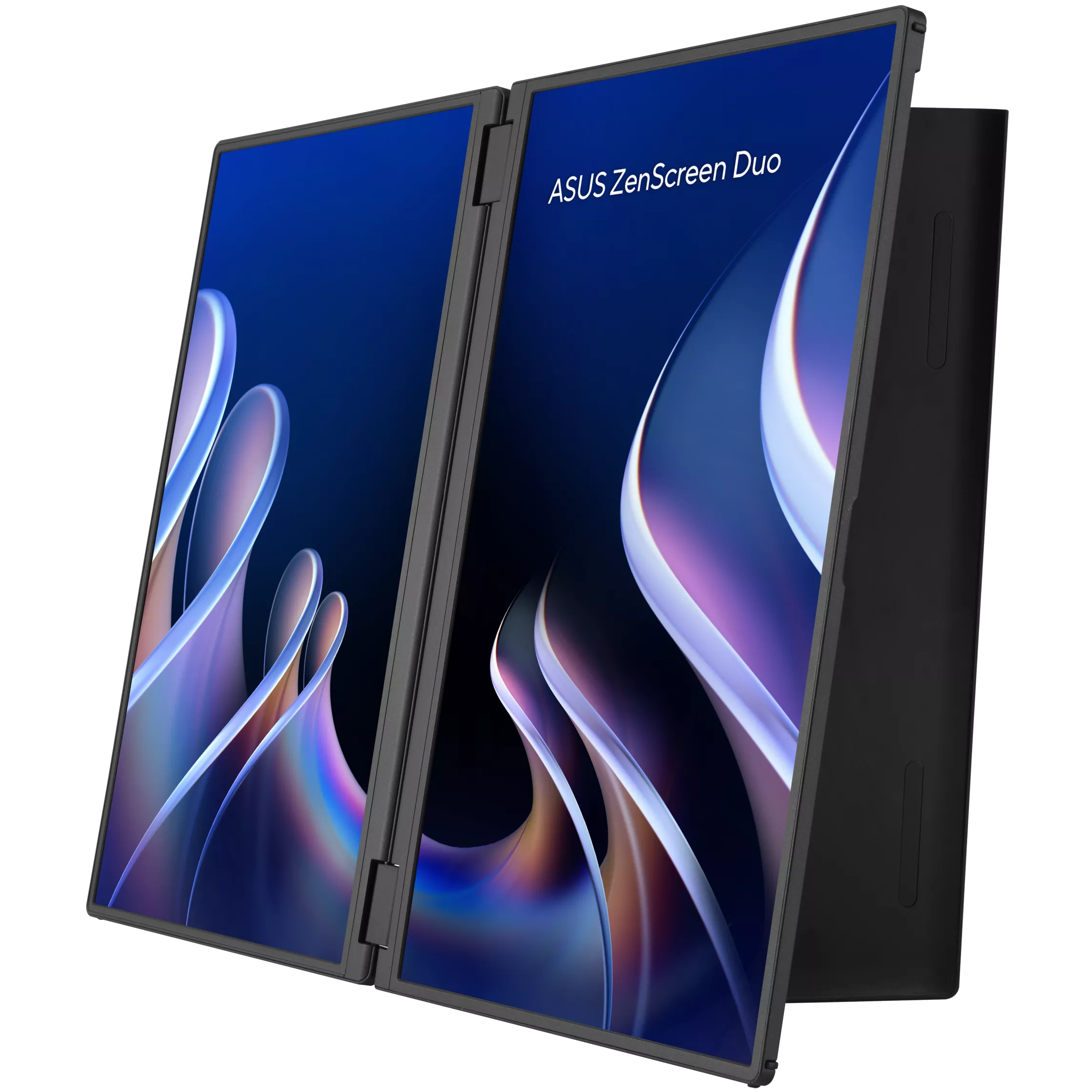 A large main feature product image of ASUS ZenScreen Duo MB14FCD - Dual 14" 1200p 60Hz 360° Foldable IPS Portable Monitors