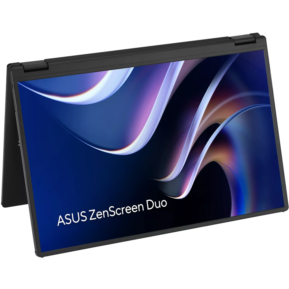 A large main feature product image of ASUS ZenScreen Duo MB14FCD - Dual 14" 1200p 60Hz 360° Foldable IPS Portable Monitors