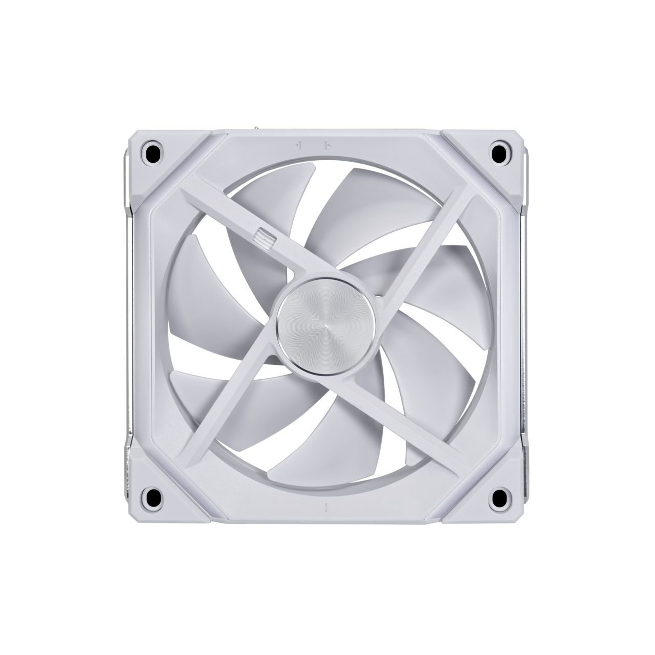 A large main feature product image of EX-DEMO Lian Li UNI FAN SL120 V2 - 120mm Reverse Blade Modular Fan (White)