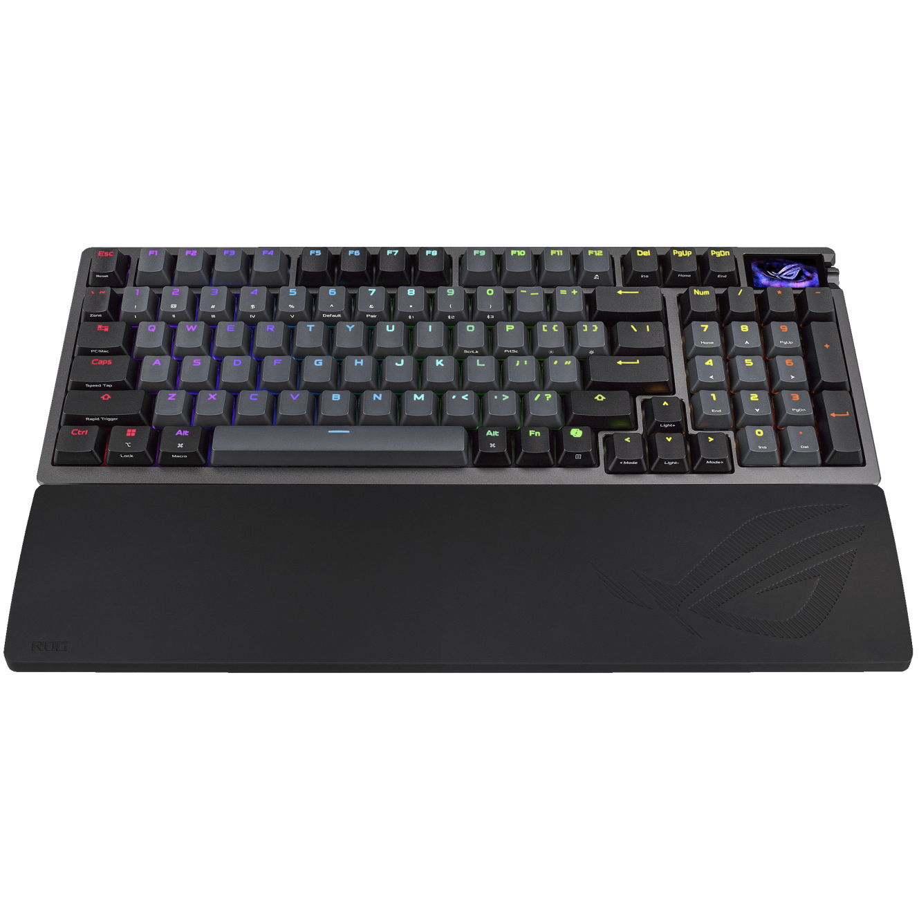 A large main feature product image of ASUS ROG Azoth 96 HE  Wireless Mechanical Gaming Keyboard - ROG HFX V2 Magnetic Switch (Black)