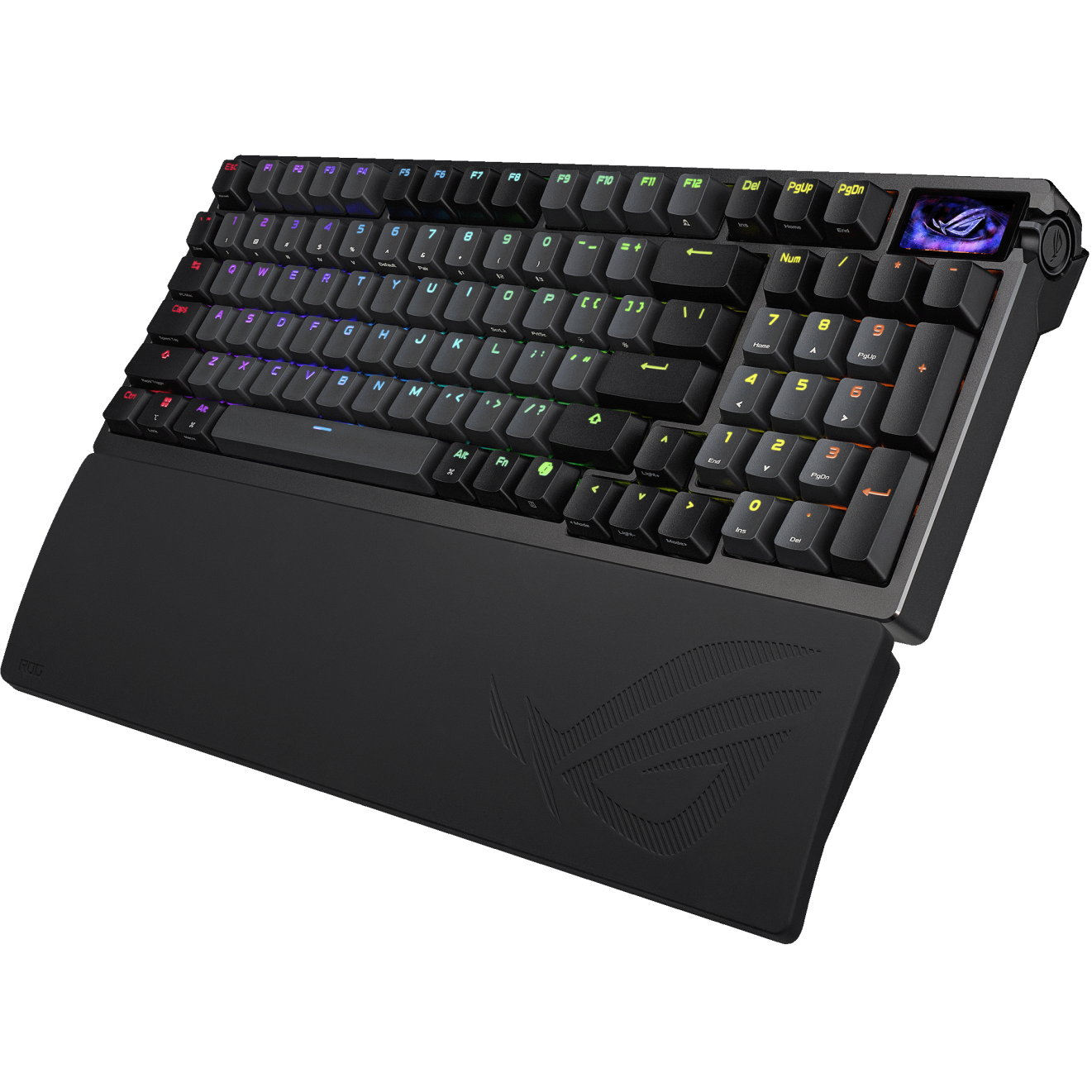 A large main feature product image of ASUS ROG Azoth 96 HE  Wireless Mechanical Gaming Keyboard - ROG HFX V2 Magnetic Switch (Black)