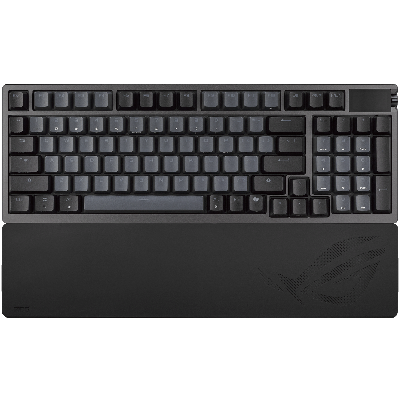 A large main feature product image of ASUS ROG Azoth 96 HE  Wireless Mechanical Gaming Keyboard - ROG HFX V2 Magnetic Switch (Black)