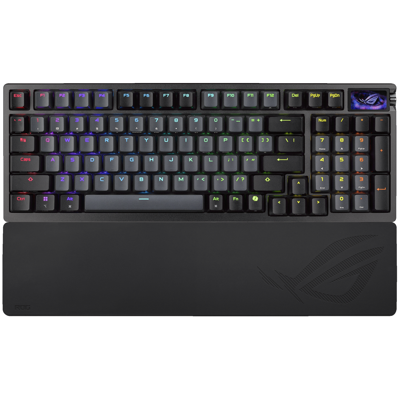 A large main feature product image of ASUS ROG Azoth 96 HE  Wireless Mechanical Gaming Keyboard - ROG HFX V2 Magnetic Switch (Black)