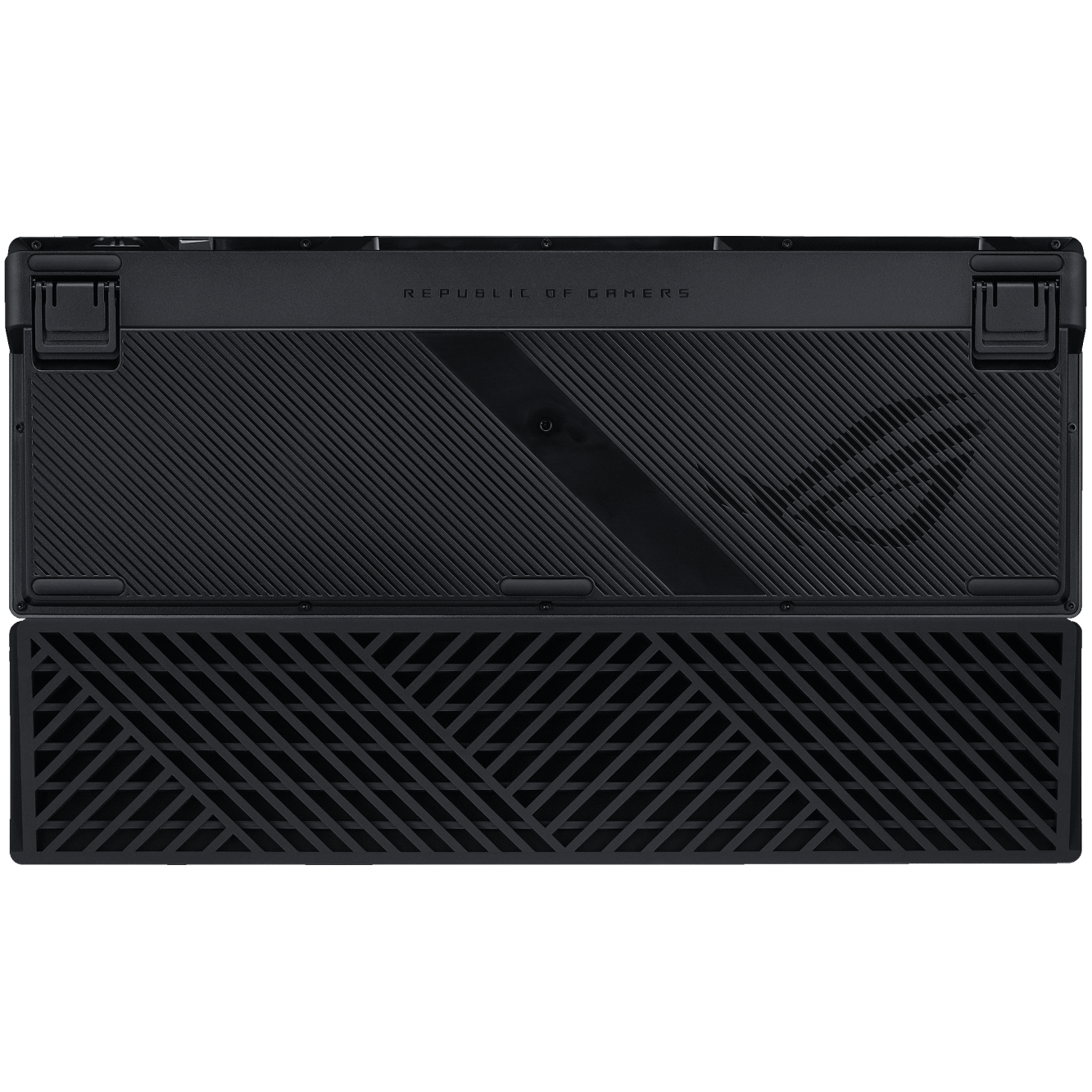 A large main feature product image of ASUS ROG Azoth 96 HE  Wireless Mechanical Gaming Keyboard - ROG HFX V2 Magnetic Switch (Black)