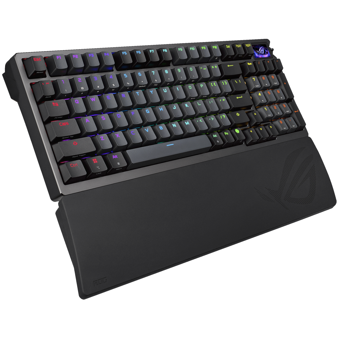 A large main feature product image of ASUS ROG Azoth 96 HE  Wireless Mechanical Gaming Keyboard - ROG HFX V2 Magnetic Switch (Black)