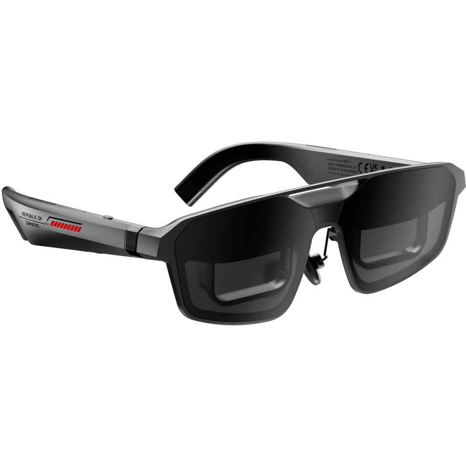 A large main feature product image of ASUS ROG XREAL R1 240Hz 0.01ms Micro OLED Gaming Glasses
