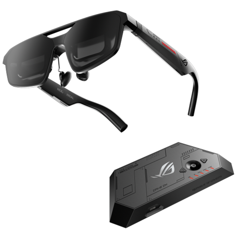 A large main feature product image of ASUS ROG XREAL R1 240Hz 0.01ms Micro OLED Gaming Glasses