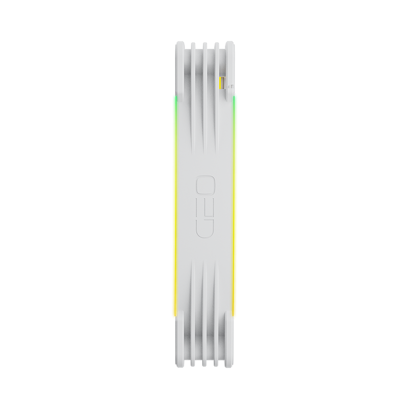 A large main feature product image of EX-DEMO Geometric Future Squama 2503 - 140mm ARGB PWM Fan 3-Pack (White)