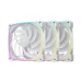 A product image of EX-DEMO Geometric Future Squama 2503 - 140mm ARGB PWM Fan 3-Pack (White)