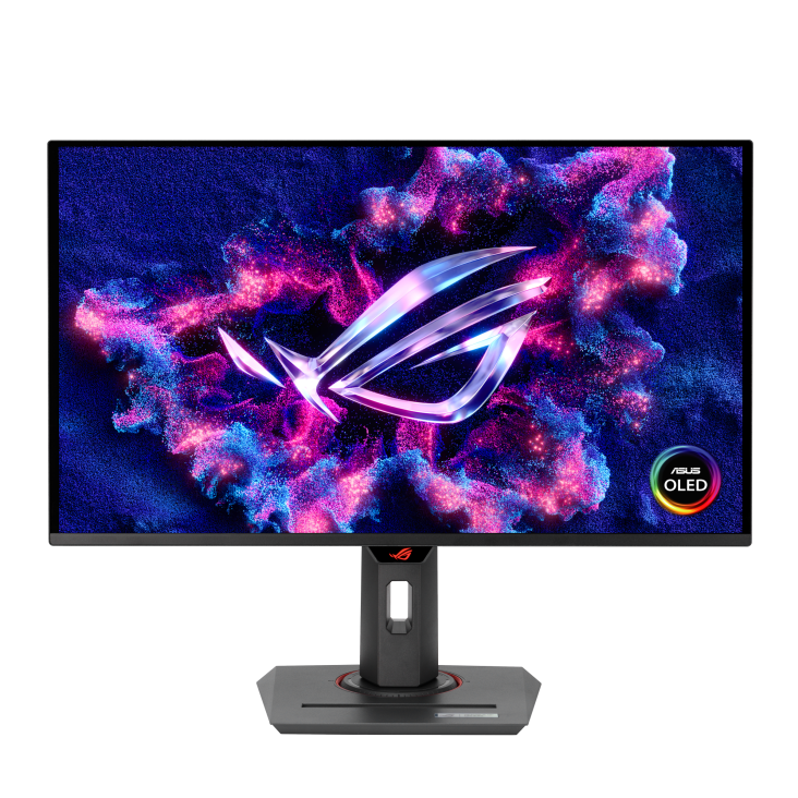 A large main feature product image of EX-DEMO ASUS ROG Strix OLED XG27ACDNG - 27" 1440p 360Hz 0.03ms Gaming Monitor