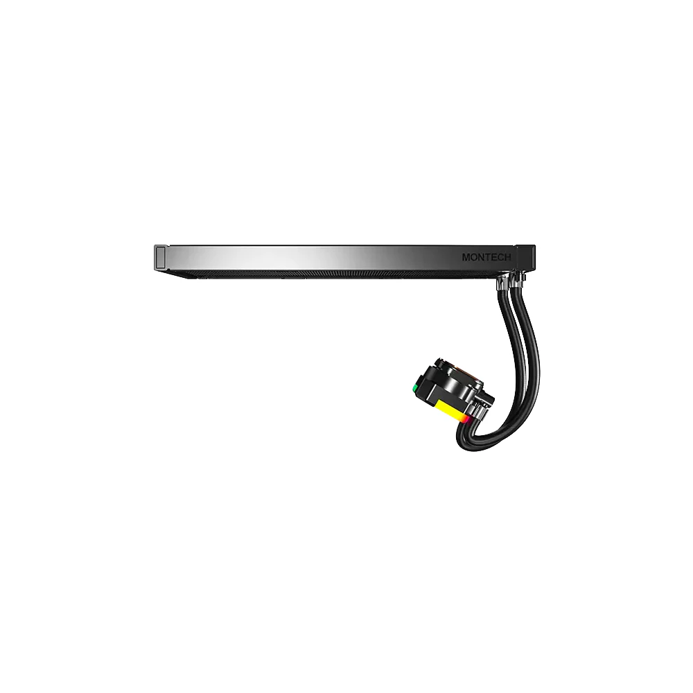 A large main feature product image of EX-DEMO Montech HyperFlow ARGB 360mm AIO Liquid CPU Cooler (Black)