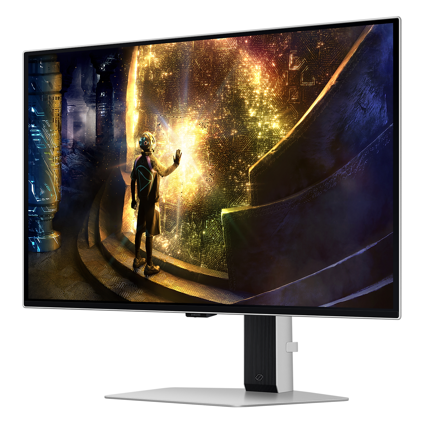 A large main feature product image of EX-DEMO Samsung Odyssey OLED G6 - 27" 1440p 240Hz 0.03ms Gaming Monitor