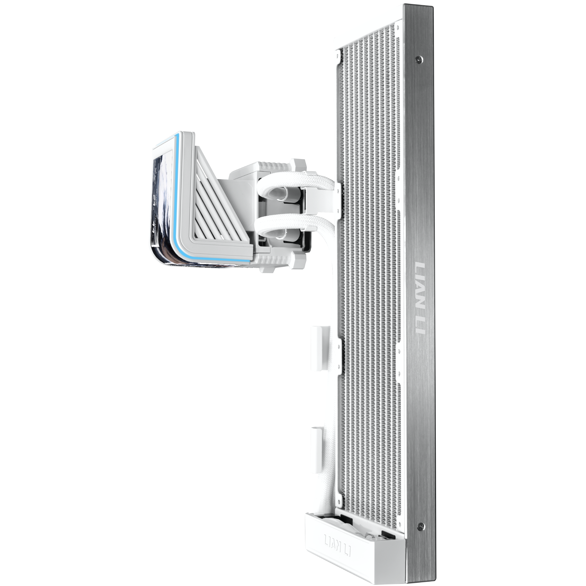 A large main feature product image of Lian Li HydroShift II OLED Curved 360 Fanless (White)