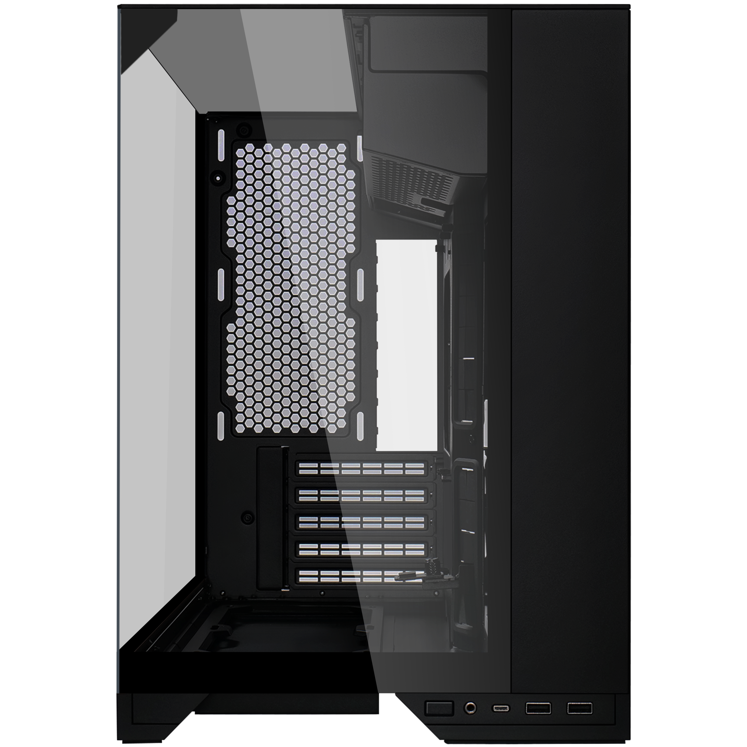 A large main feature product image of Lian Li O11 Vision-M Micro Tower Case (Black)