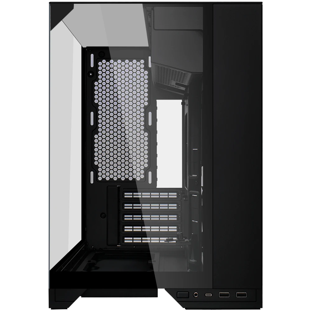 A large main feature product image of Lian Li O11 Vision-M Micro Tower Case (Black)