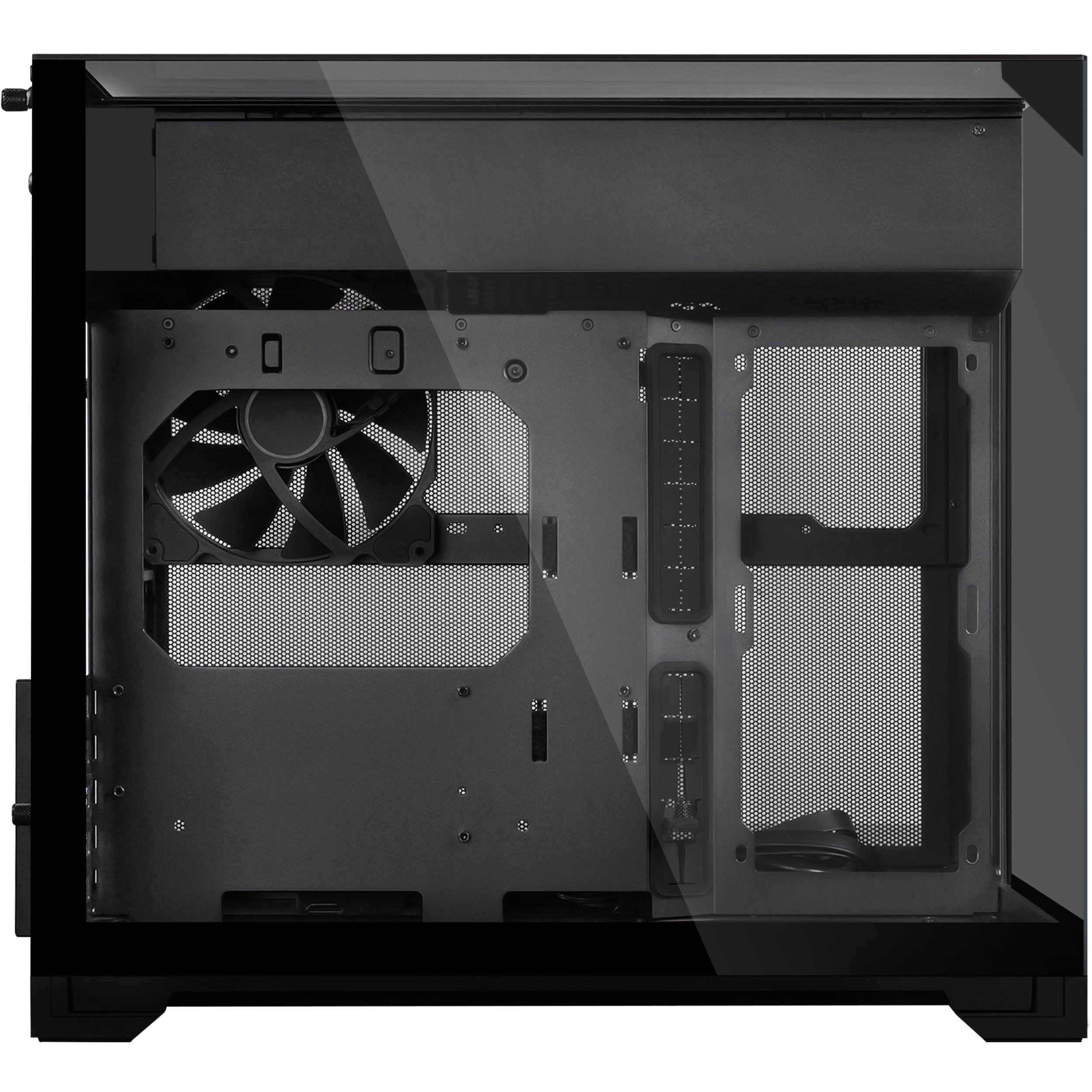 A large main feature product image of Lian Li O11 Vision-M Micro Tower Case (Black)