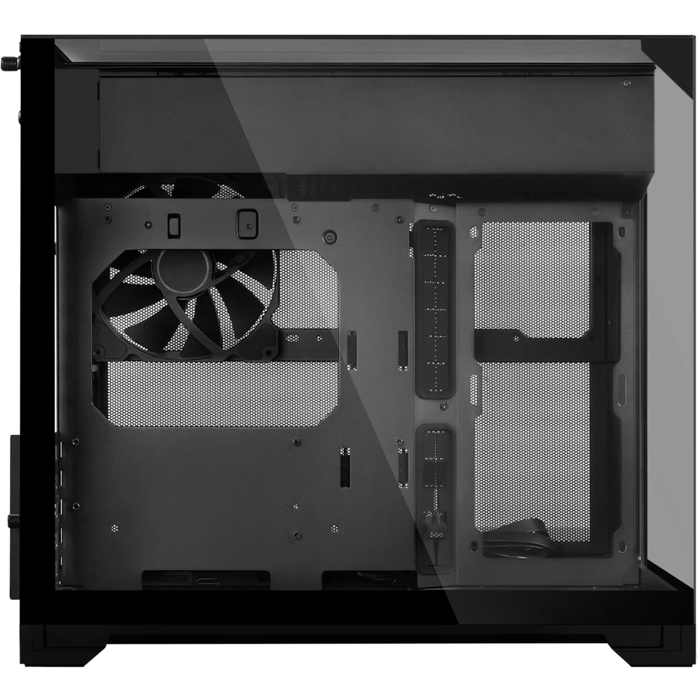 A large main feature product image of Lian Li O11 Vision-M Micro Tower Case (Black)