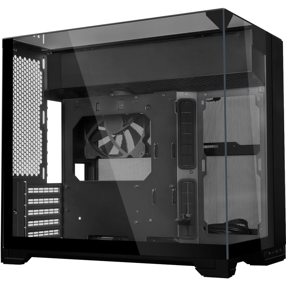 A large main feature product image of Lian Li O11 Vision-M Micro Tower Case (Black)