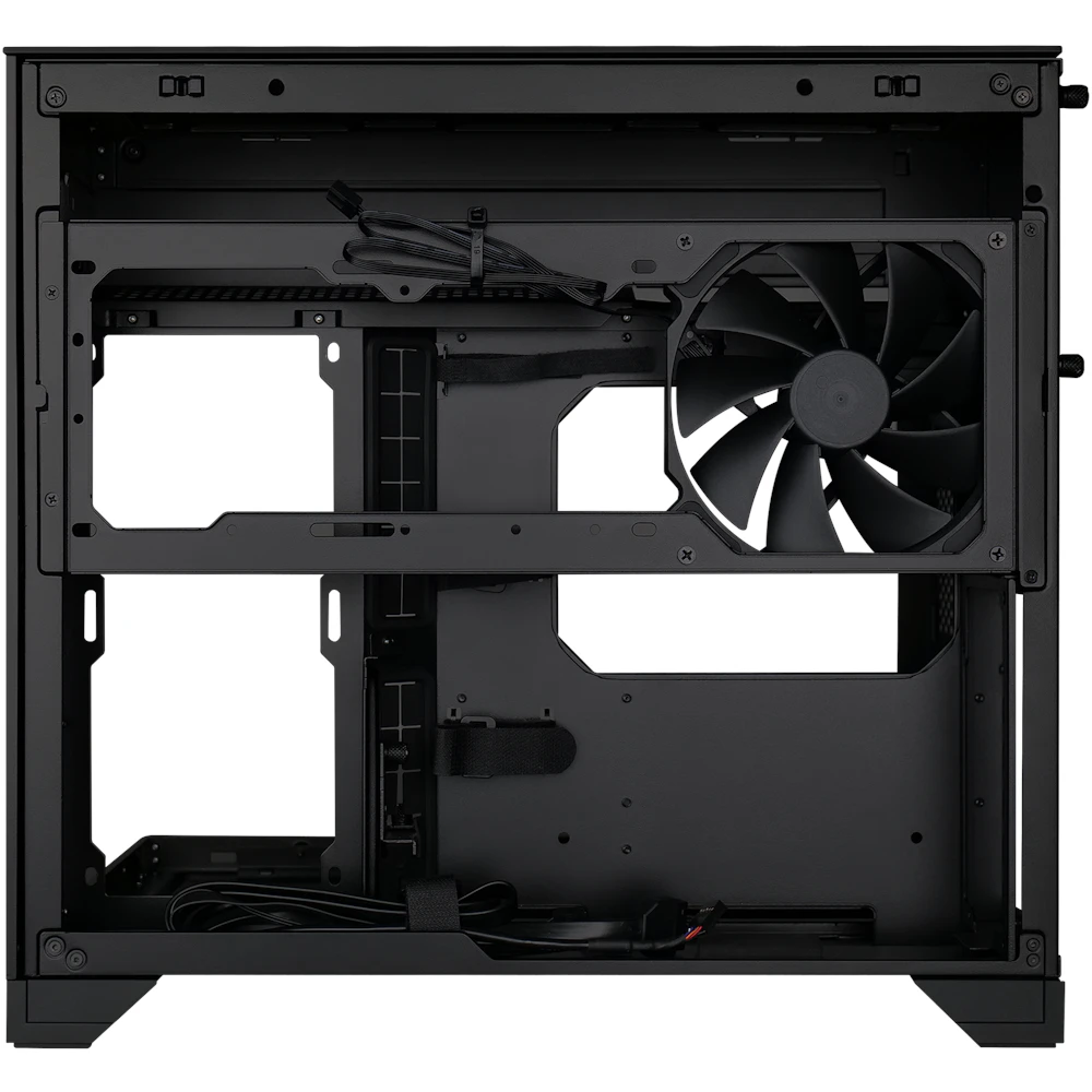 A large main feature product image of Lian Li O11 Vision-M Micro Tower Case (Black)