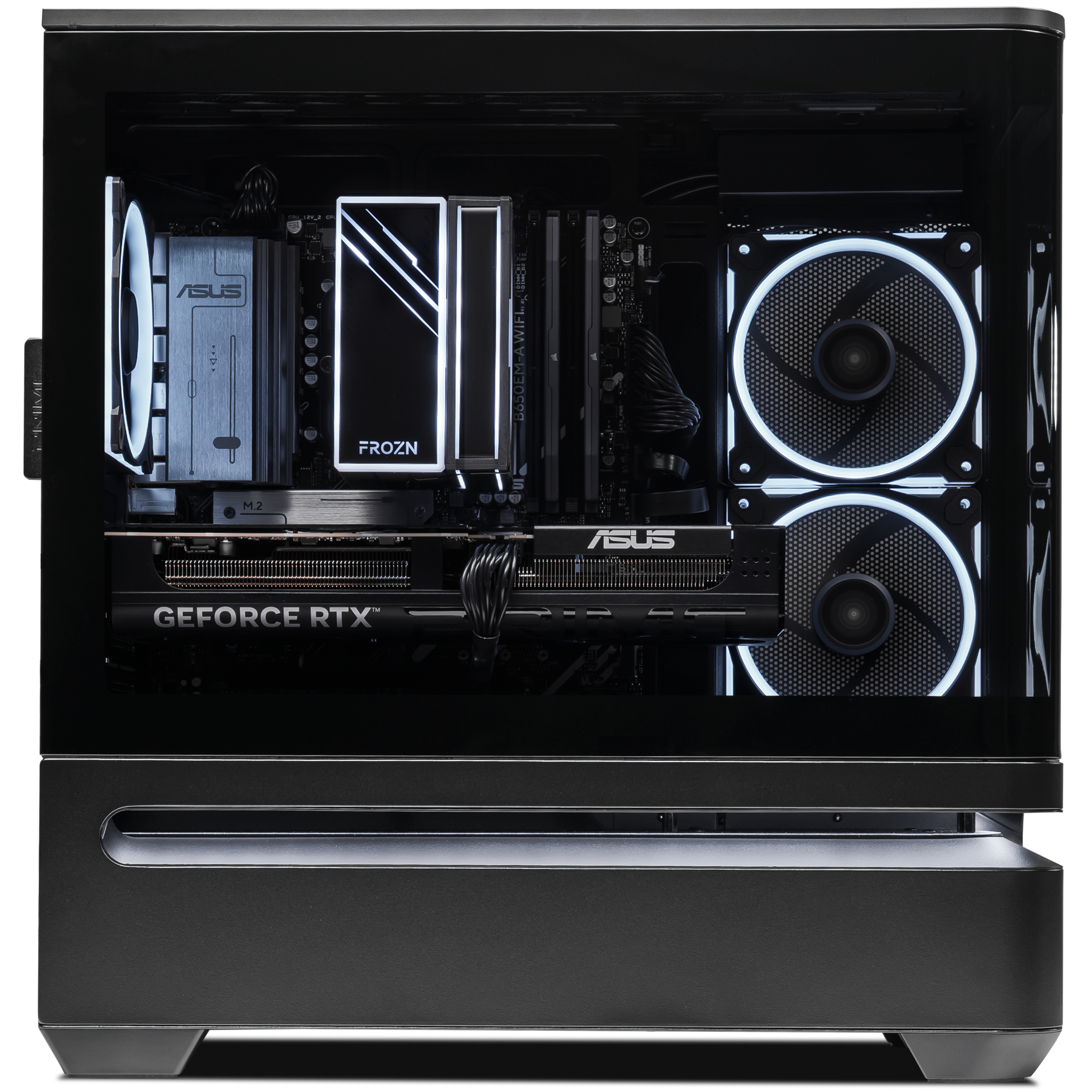 A large main feature product image of PLE Prime RTX 5070 Prebuilt Ready To Go Gaming PC