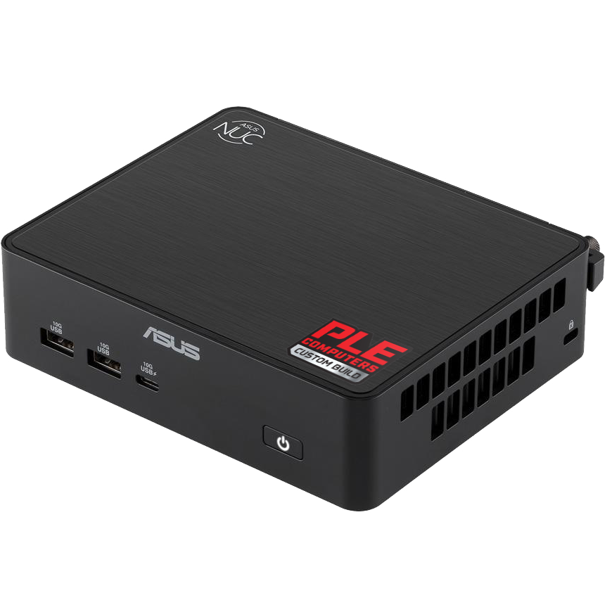A large main feature product image of PLE Mini PC Intel Core Ultra 5 325 Pro 16GB/1TB Prebuilt Ready To Go