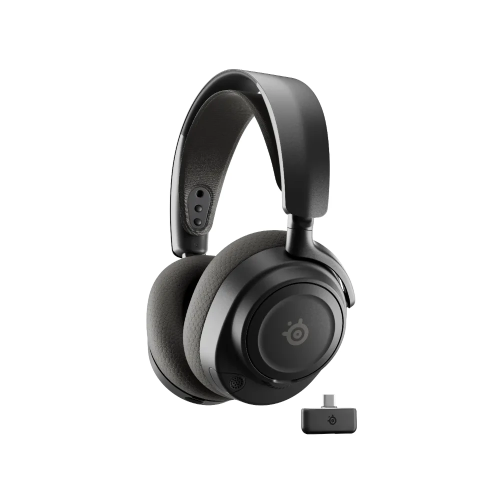 A large main feature product image of SteelSeries Arctis Nova 7 Gen 2 - Wireless Gaming Headset - Black