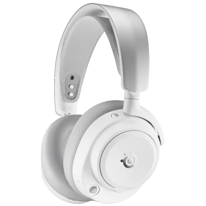A large main feature product image of SteelSeries Arctis Nova Pro Omni - Wireless Gaming Headset - White