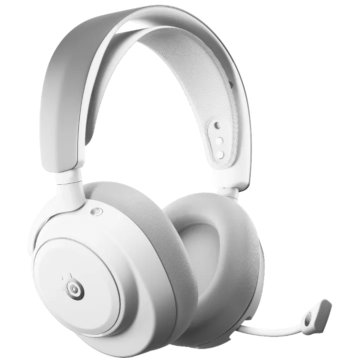 A large main feature product image of SteelSeries Arctis Nova Pro Omni - Wireless Gaming Headset - White