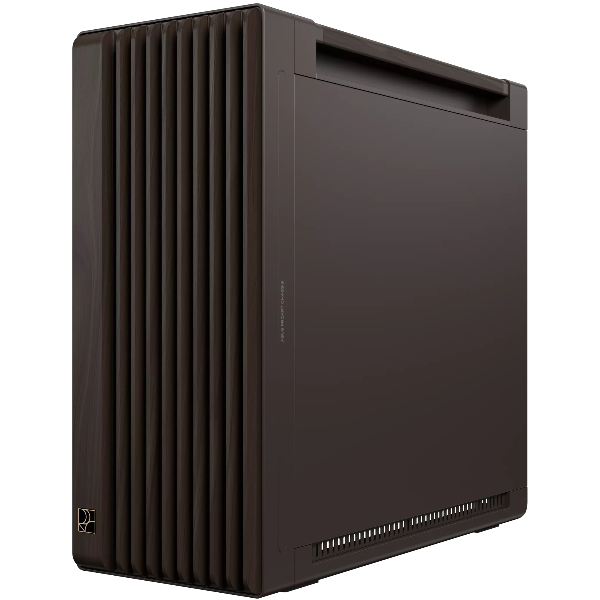 A large main feature product image of ASUS ProArt PA602 Wood Edition Mid Tower Case - Retro Brown
