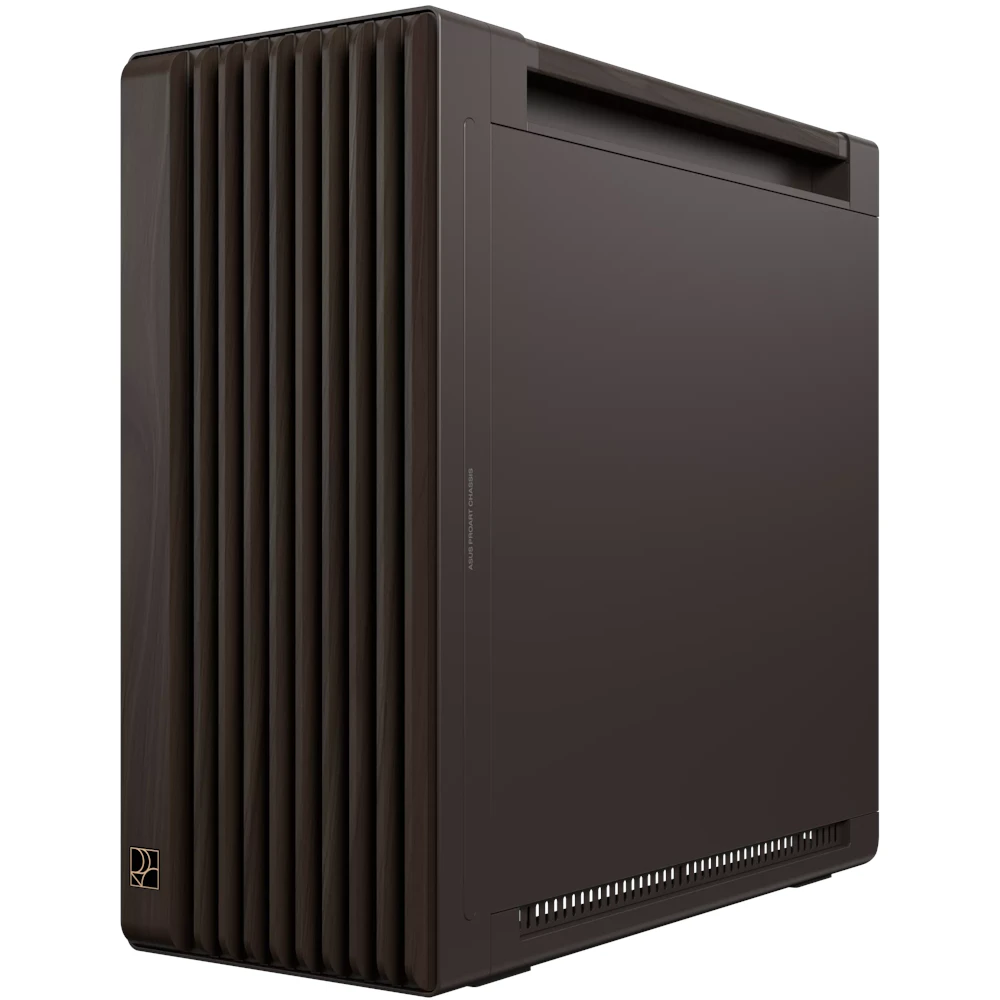 A large main feature product image of ASUS ProArt PA602 Wood Edition Mid Tower Case - Retro Brown