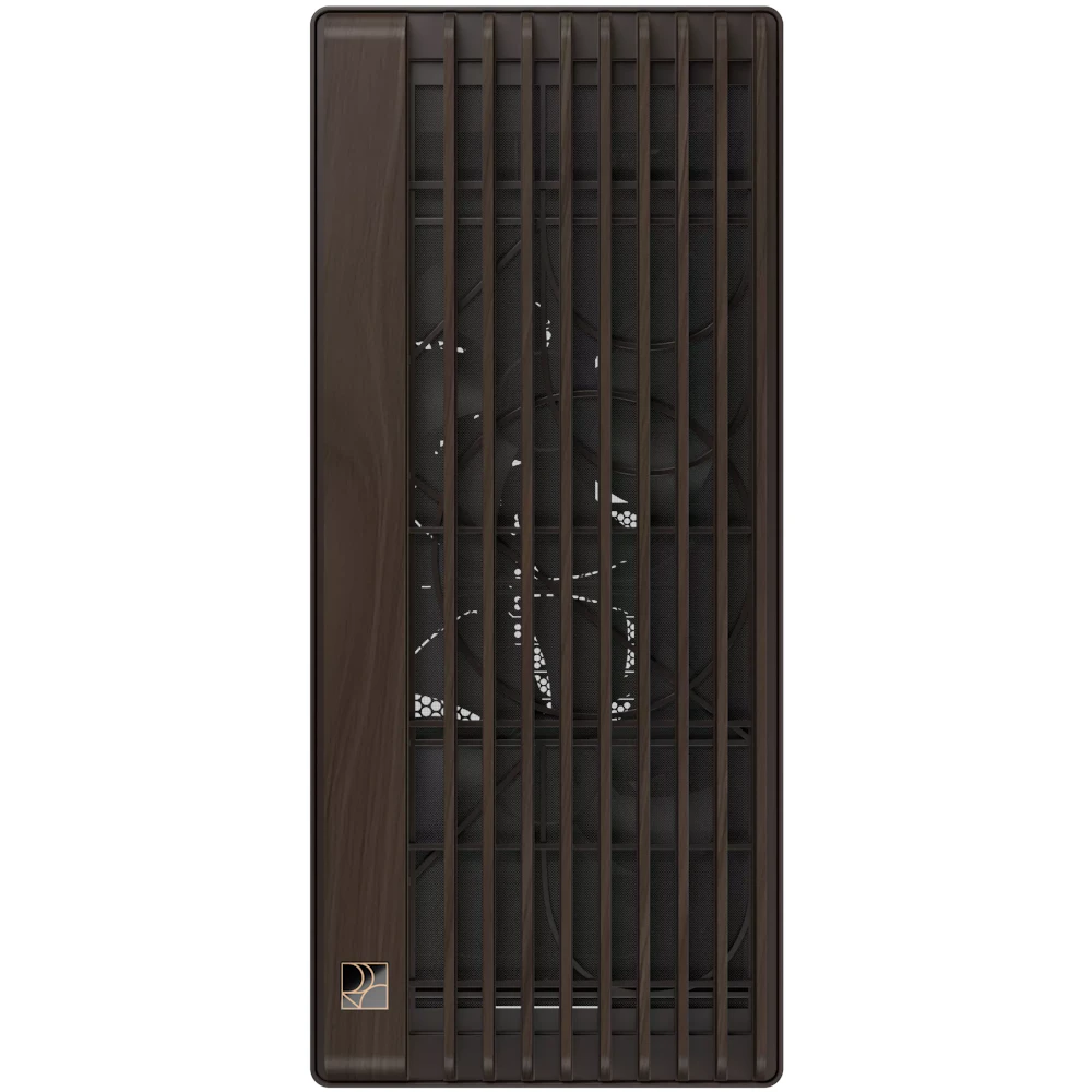A large main feature product image of ASUS ProArt PA602 Wood Edition Mid Tower Case - Retro Brown