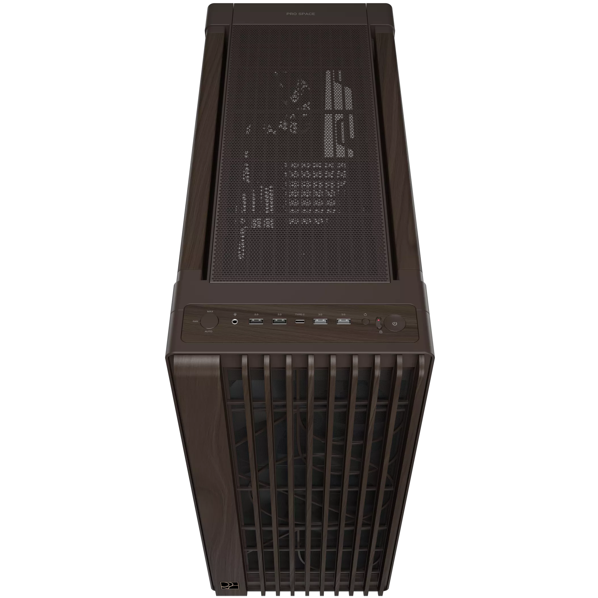 A large main feature product image of ASUS ProArt PA602 Wood Edition Mid Tower Case - Retro Brown