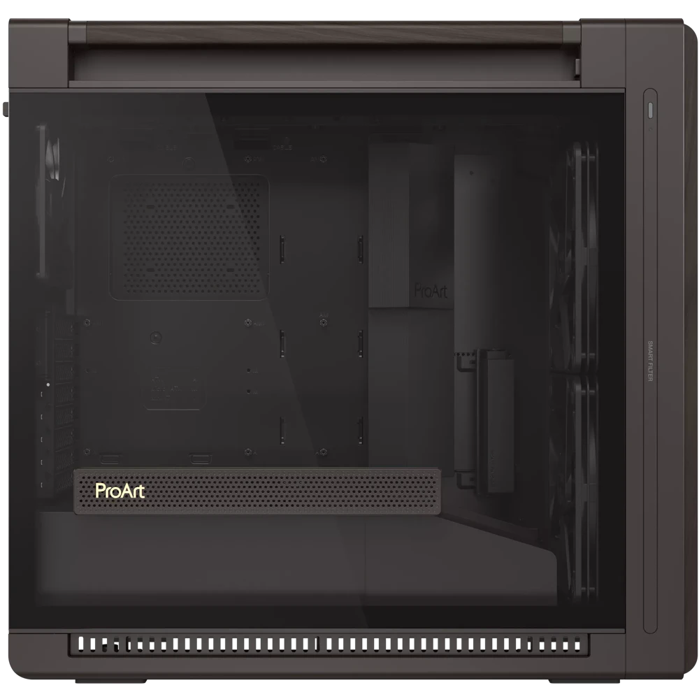 A large main feature product image of ASUS ProArt PA602 Wood Edition Mid Tower Case - Retro Brown