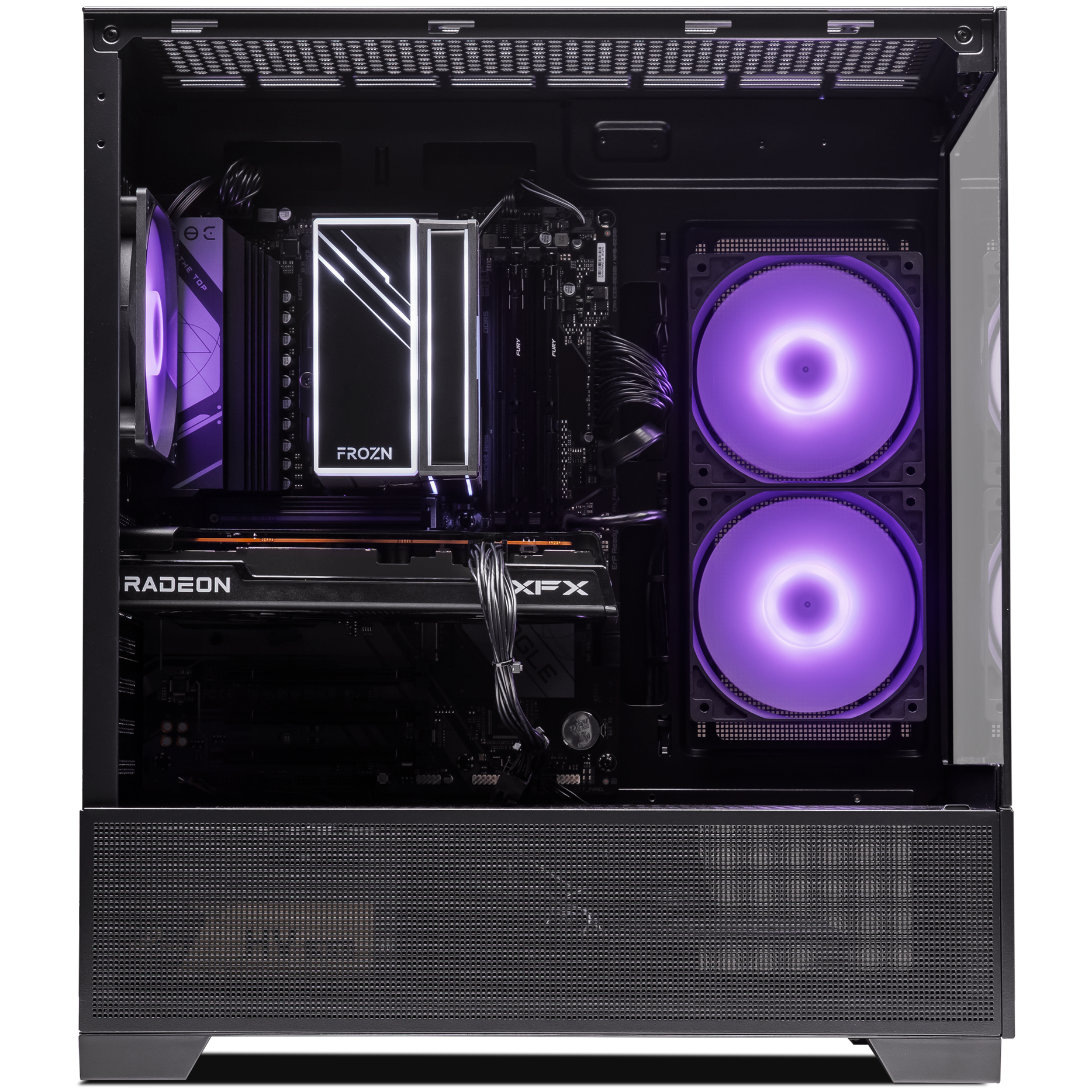 A large main feature product image of PLE Cypher RX 7600 Prebuilt Ready To Go Gaming PC