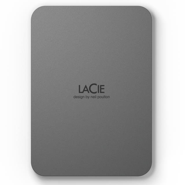 A large main feature product image of LaCie Mobile Drive Secure USB-C Portable HDD - 5TB - Space Grey