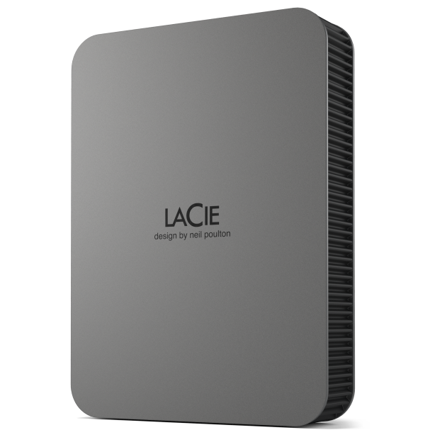 A large main feature product image of LaCie Mobile Drive Secure USB-C Portable HDD - 5TB - Space Grey