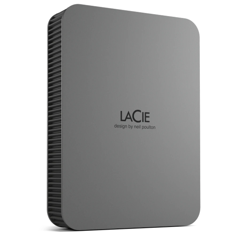 A large main feature product image of LaCie Mobile Drive Secure USB-C Portable HDD - 5TB - Space Grey